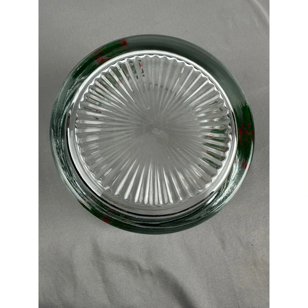 Vintage Indiana Glass Christmas Holly Berry Glass Bowl Holiday Serving‎ Dish